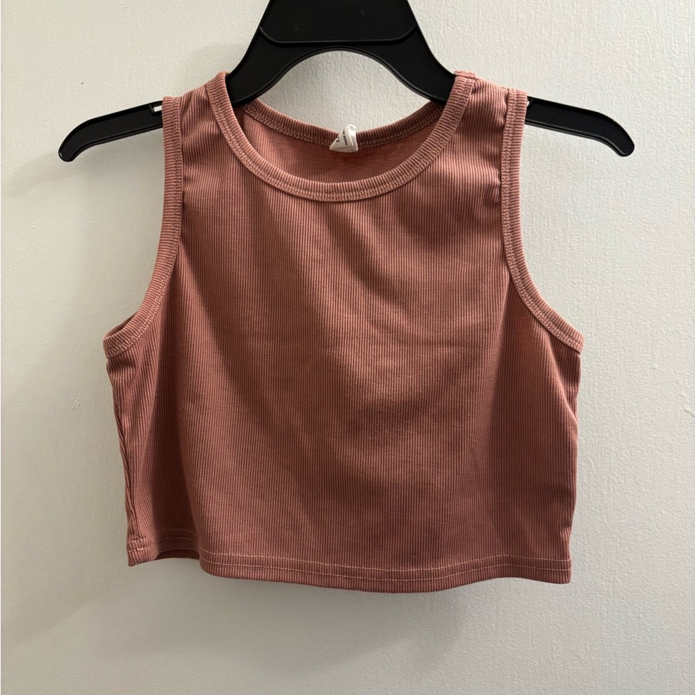 SHEIN salmon color crop top